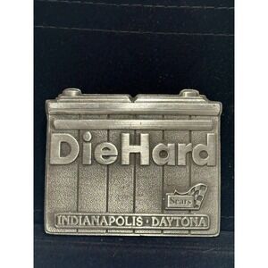 1977 Sears DieHard Belt Buckle Indianapolis Daytona NASCAR Racing Bergamot